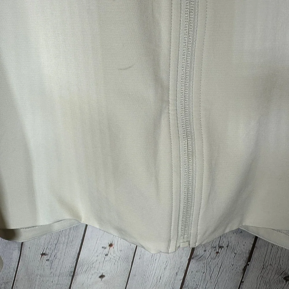 Lululemon Warp Light Packable Jacket Full Zip Reflective Beige Off-White XL